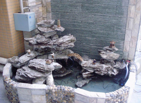水池假山 - 合肥鱼缸|合肥海鲜池—合肥金典水族用品